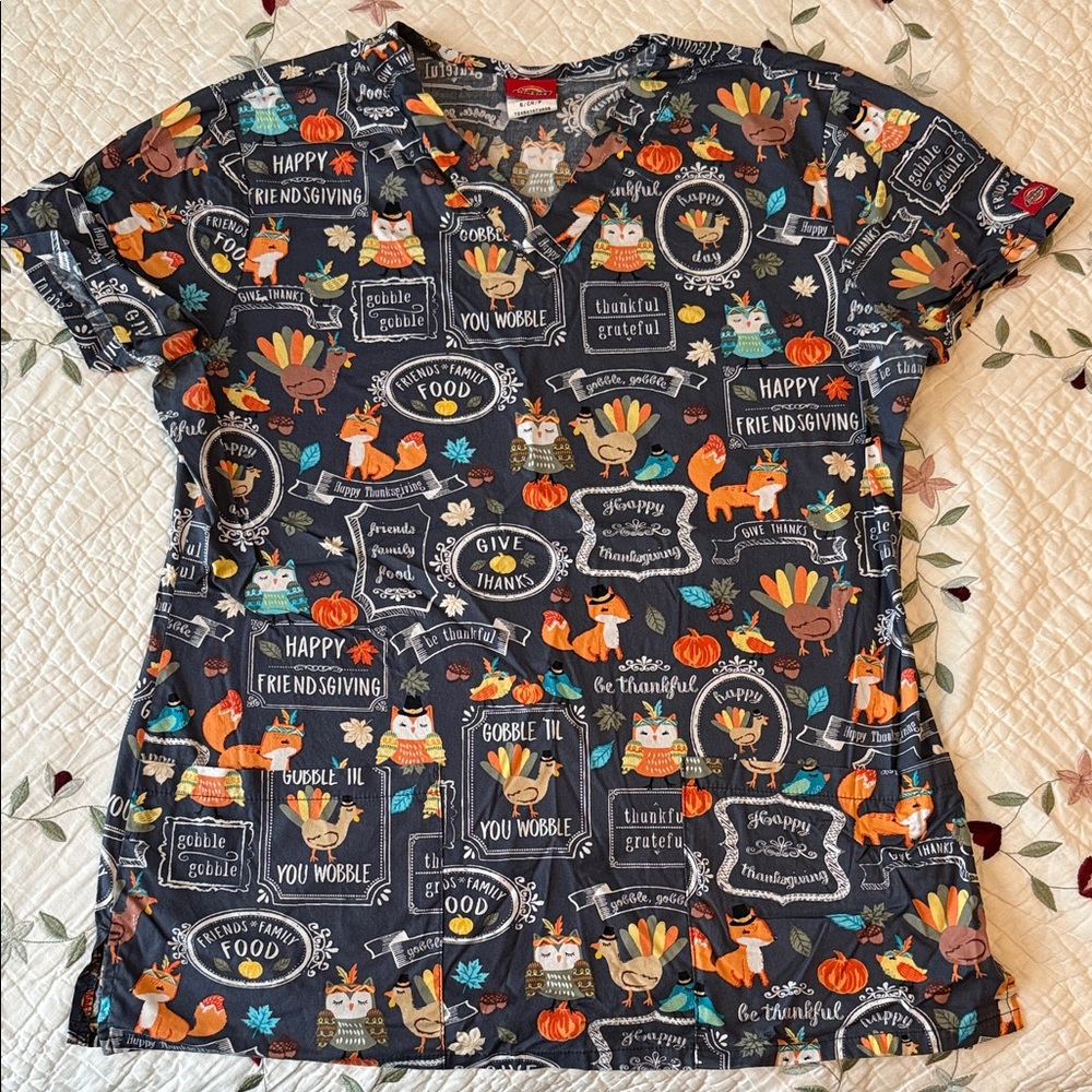 Dickies Kids Thanksgiving Graphic Tee - Black and Orange